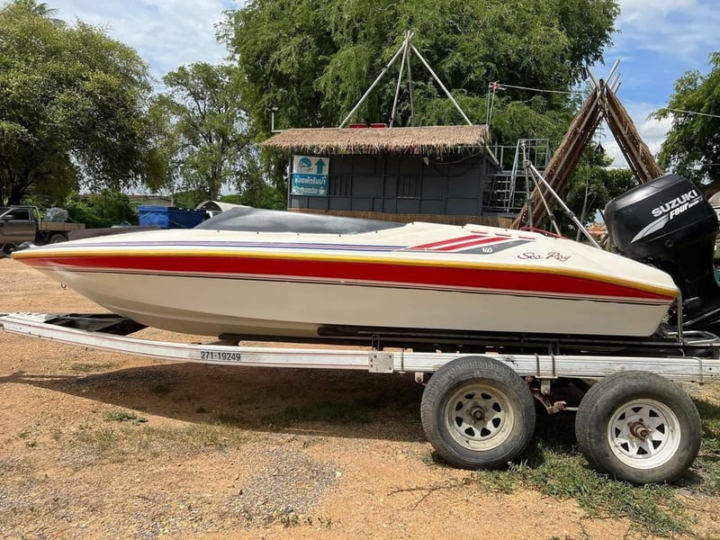 ขาย เรือท่องเที่ยว ตกปลา ลากบอร์ด￼￼ searay 160 เครื่อง suzuki  60 hp four stroke 