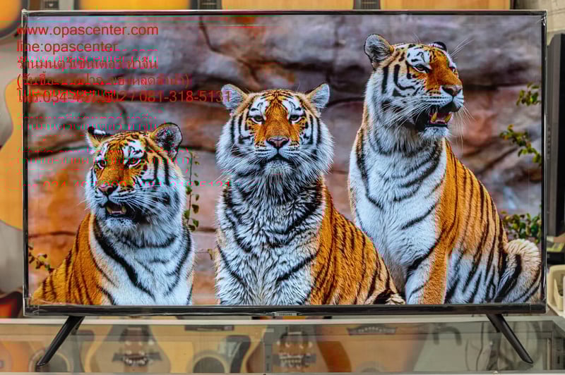 SAMSUNG UHD TV ขนาด 43 นิ้ว รุ่น UA43AU7002 KXXT UHD 4K มือสอง สภาพใหม่ รีโมท2อัน ผลิต 01-2024