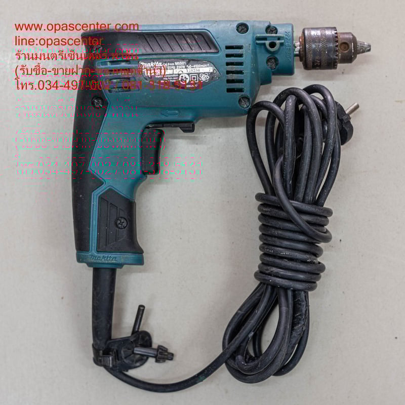 *มือสอง*สว่านไฟฟ้า สว่านไฟฟ้า MAKITA M6501 6.5 มม. 230 วัตต์ มีจำปา มือสอง ของแท้ สภาพดี