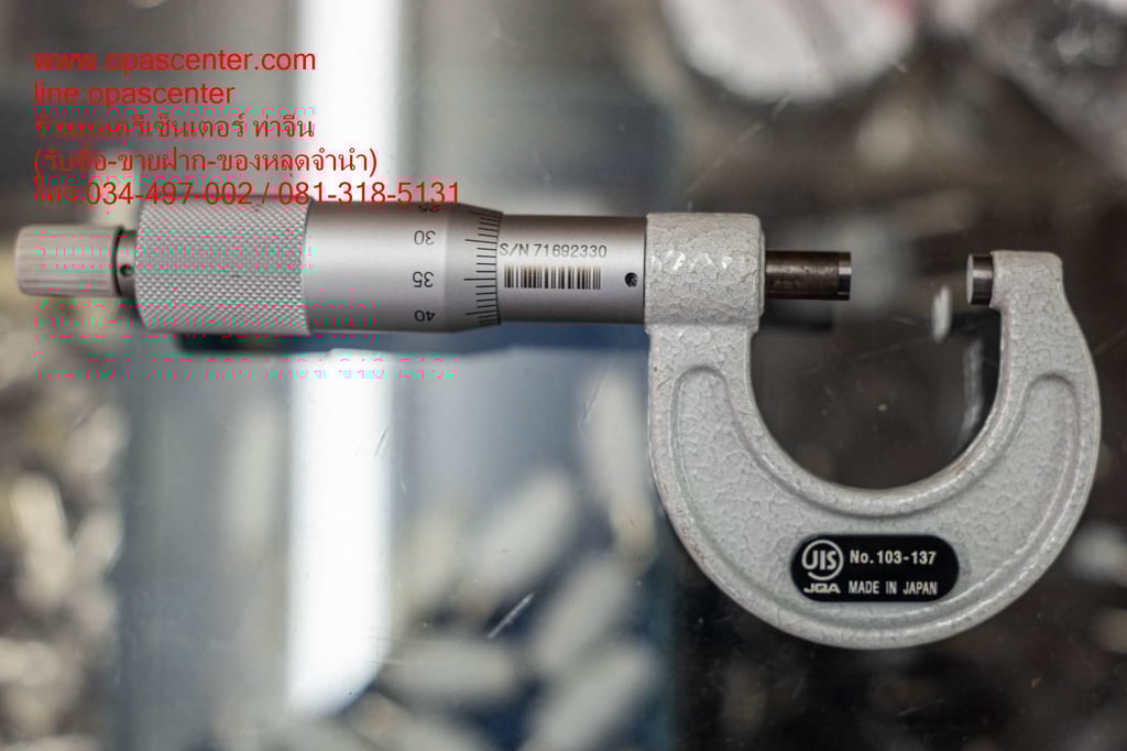 Micrometer ไมโครมิเตอร์ Mitutoyo รุ่น 103-137 M110-25 Japan มือสอง ของแท้ สภาพดี Micrometer ไมโครมิเตอร์ Mitutoyo รุ่น 103-137 M110-25 Japan มือสอง ของแท้ สภาพดี