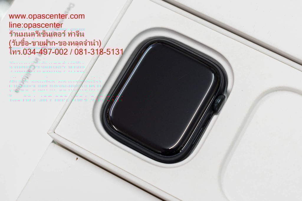 Apple Watch Series 7 GPS 45mm Midnight Aluminium Case with Midnight Sport Band มือสอง สภาพใหม่ แบต100 มีกล่อง