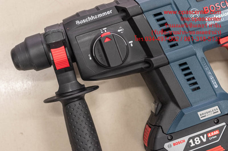 สว่านโรตารี่ไร้สาย 18V Brushless BOSCH รุ่น GBH 180-LI 18 โวลต์ แบต1ก้อน ที่ชาร์ท GAL18V-40 มือสอง สภาพใหม่ สว่านโรตารี่ไร้สาย 18V Brushless BOSCH รุ่น GBH 180-LI 18 โวลต์ แบต1ก้อน ที่ชาร์ท GAL18V-40 มือสอง สภาพใหม่