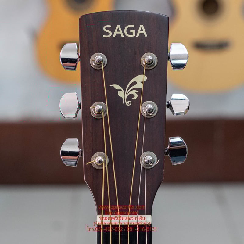 กีต้าร์โปร่ง Saga SF-700 SB ไม้มะฮอกกานี มือสอง สภาพใหม่ แถมกระเป๋า