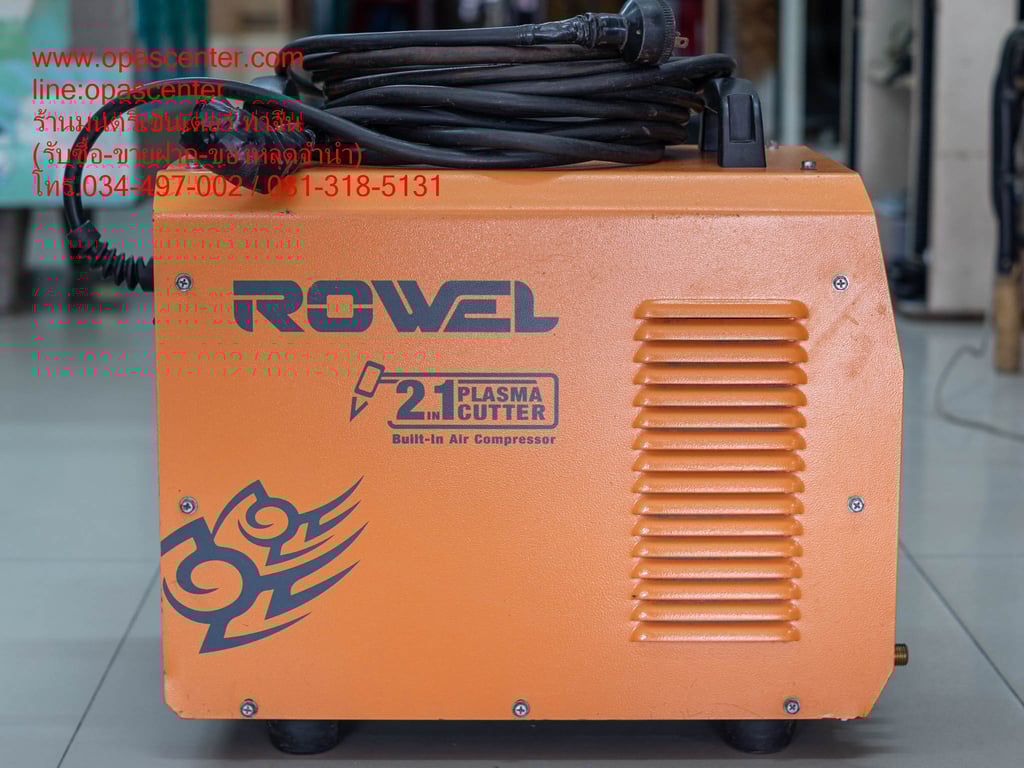 เครื่องตัดพลาสม่า ระบบอินเวอร์เตอร์ ROWEL รุ่น CUT40AC กำลัง 40 แอมป์ สีส้ม มือสอง สภาพใหม่ พร้อมใช้งาน