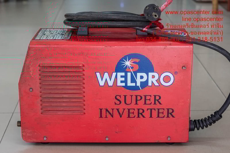 WELPRO เครื่องเชื่อมไฟฟ้าระบบทิก (TIG) เชื่อมอาร์กอน 200 แอมป์ รุ่น Weltig 200 DC-HF มือสอง สภาพดี สายครบ