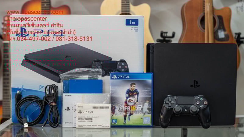 เกมส์ PS4 Play Station4 Slim 1TB 1จอย(ไม่สั่น) 1แผ่นเกมส์ สภาพดี พร้อมกล่อง