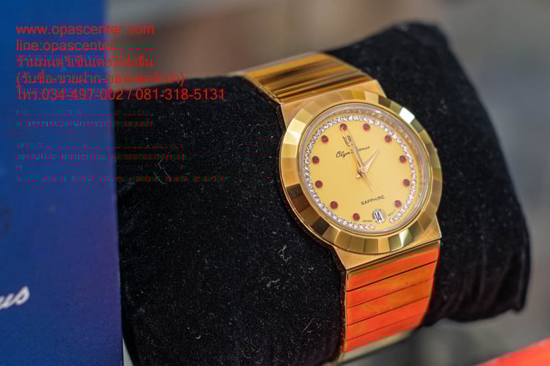 นาฬิกาข้อมือ สายสแตนเลส O.P (Olym Pianus) รุ่น 8242M-405E พลอยแดง 11 กระจก Sapphire Crystal มือสอง สภาพใหม่ มีกล่อง สายต่อ นาฬิกาข้อมือ สายสแตนเลส O.P (Olym Pianus) รุ่น 8242M-405E พลอยแดง 11 กระจก Sapphire Crystal มือสอง สภาพใหม่ มีกล่อง สายต่อ