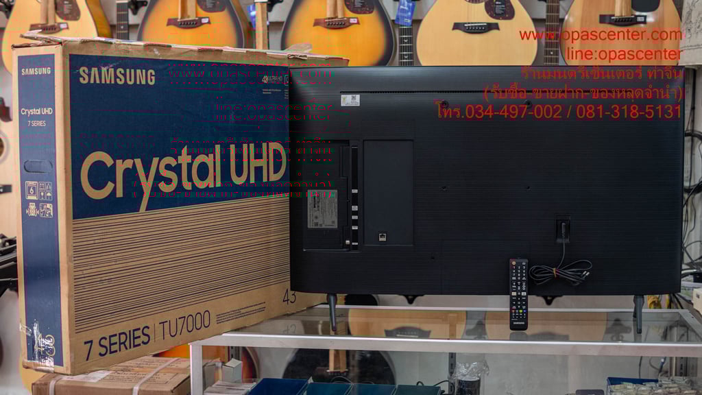 SAMSUNG UHD TV ขนาด 43 นิ้ว รุ่น UA43TU7000 KXXT UHD 4K มือสอง สภาพใหม่ มีรีโมท