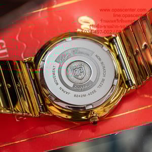 นาฬิกาข้อมือ สายสแตนเลส O.P (Olym Pianus) รุ่น 8242M-405E พลอยแดง 11 กระจก Sapphire Crystal มือสอง สภาพใหม่ มีกล่อง สายต่อ นาฬิกาข้อมือ สายสแตนเลส O.P (Olym Pianus) รุ่น 8242M-405E พลอยแดง 11 กระจก Sapphire Crystal มือสอง สภาพใหม่ มีกล่อง สายต่อ