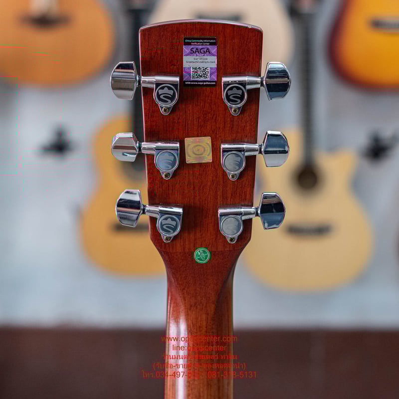กีต้าร์โปร่ง Saga SF-700 SB ไม้มะฮอกกานี มือสอง สภาพใหม่ แถมกระเป๋า