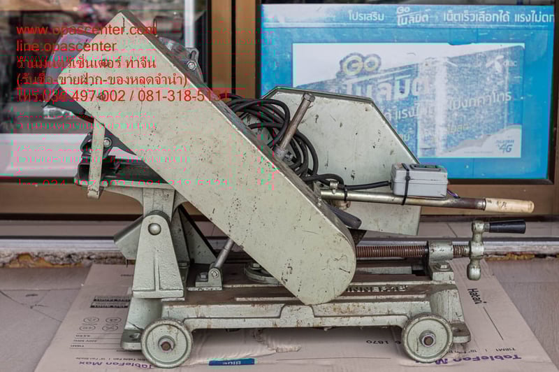 แท่นตัด Winner 16 นิ้ว สีเขียว รุ่นงานหนัก พร้อมมอเตอร์ Pioneer 3 Hp 220v. มือสอง ของแท้ สภาพดี