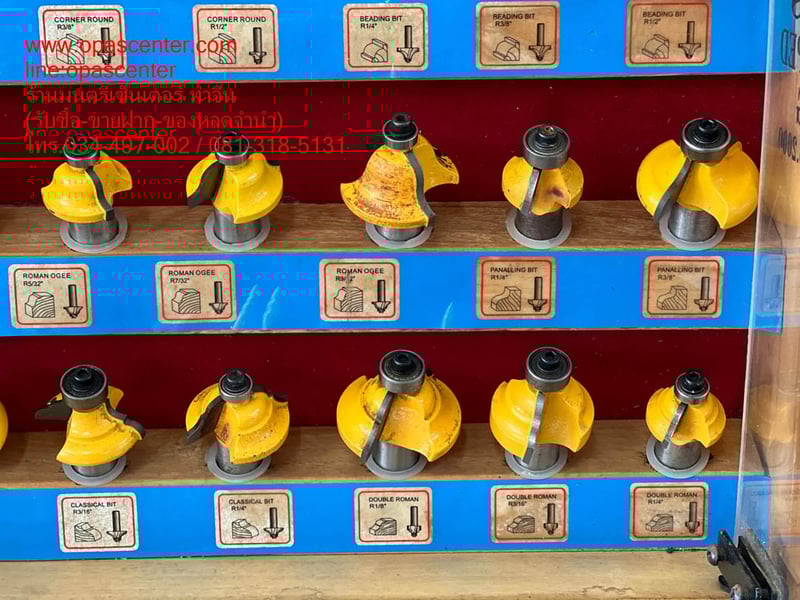 ชุดดอก เร้าเตอร์ 0.5 นิ้ว 35 ดอก พร้อมกล่องแขวน มือสอง สภาพดี