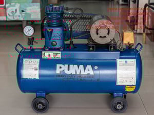 ปั๊มลมสายพาน PUMA รุ่น PP-1  1ส่วน4 HP ขนาด 36 ลิตร มือสอง สภาพดี พร้อมใช้งาน