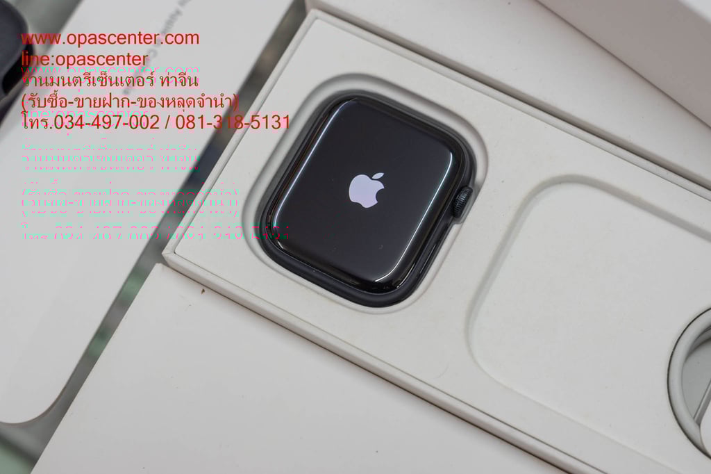 Apple Watch Series 7 GPS 45mm Midnight Aluminium Case with Midnight Sport Band มือสอง สภาพใหม่ แบต100 มีกล่อง