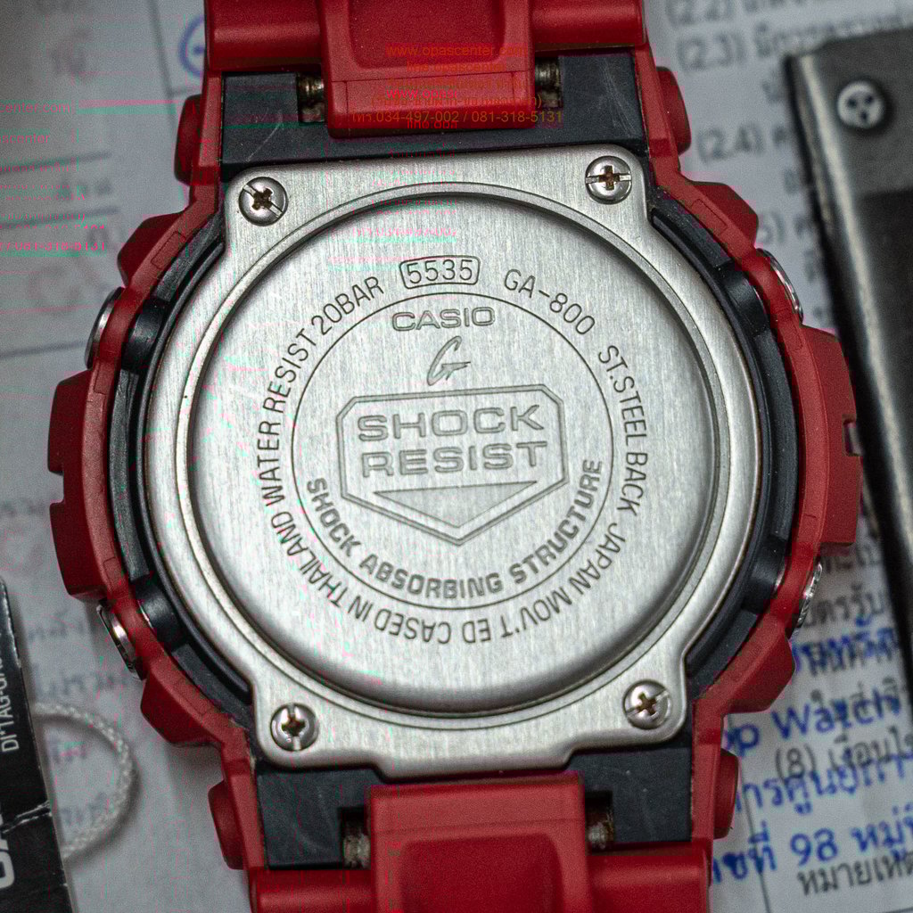 นาฬิกา CASIO G-SHOCK ของแท้ รุ่น GA-800-4A มือสอง สภาพใหม่ ยกกล่อง นาฬิกา CASIO G-SHOCK ของแท้ รุ่น GA-800-4A มือสอง สภาพใหม่ ยกกล่อง