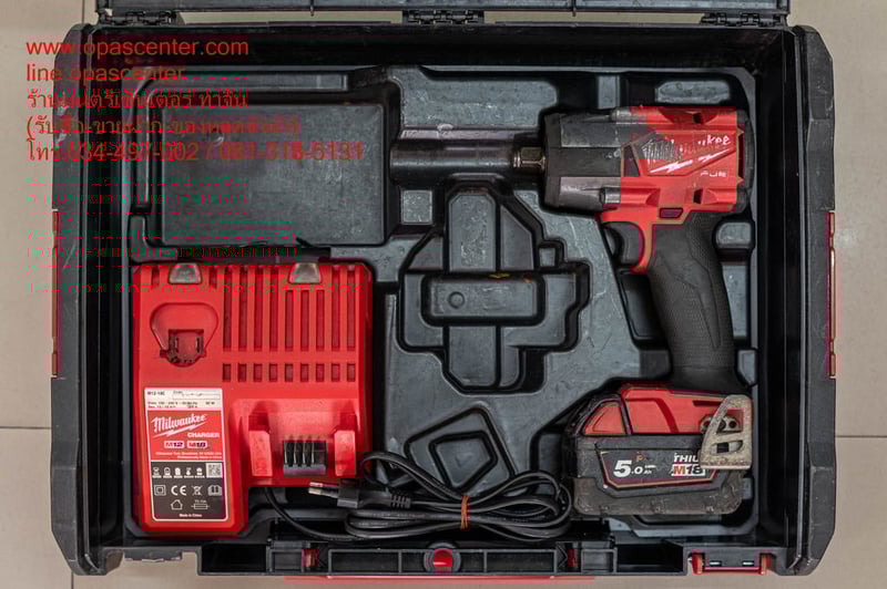 *มือสอง*บล็อกกระแทกไร้สาย MILWAUKEE M18 FMTIW2F12-0X0 ขนาด 0.5 นิ้ว ครบชุด ที่ชาร์ท แบต 5 Ah 1 ก้อน กล่อง สภาพดี พร้อมใช้งาน *มือสอง*บล็อกกระแทกไร้สาย MILWAUKEE M18 FMTIW2F12-0X0 ขนาด 0.5 นิ้ว ครบชุด ที่ชาร์ท แบต 5 Ah 1 ก้อน กล่อง สภาพดี พร้อมใช้งาน