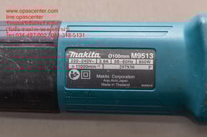เครื่องเจียรสวิตซ์ท้าย 4 นิ้ว 850 วัตต์ MAKITA รุ่น M9513 ความเร็วรอบ 11,000 รอบต่อนาที ของแท้ มือสอง สภาพดี