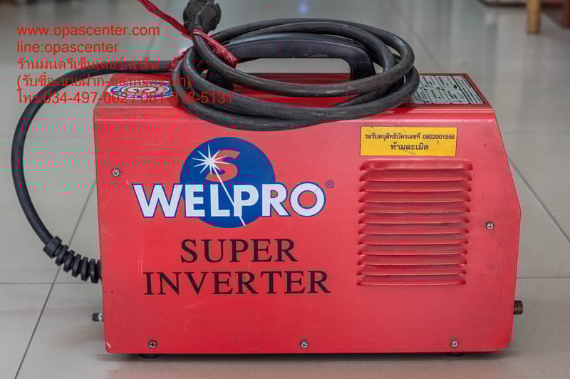 WELPRO เครื่องเชื่อมไฟฟ้าระบบทิก (TIG) เชื่อมอาร์กอน 200 แอมป์ รุ่น Weltig 200 DC-HF มือสอง สภาพดี สายครบ