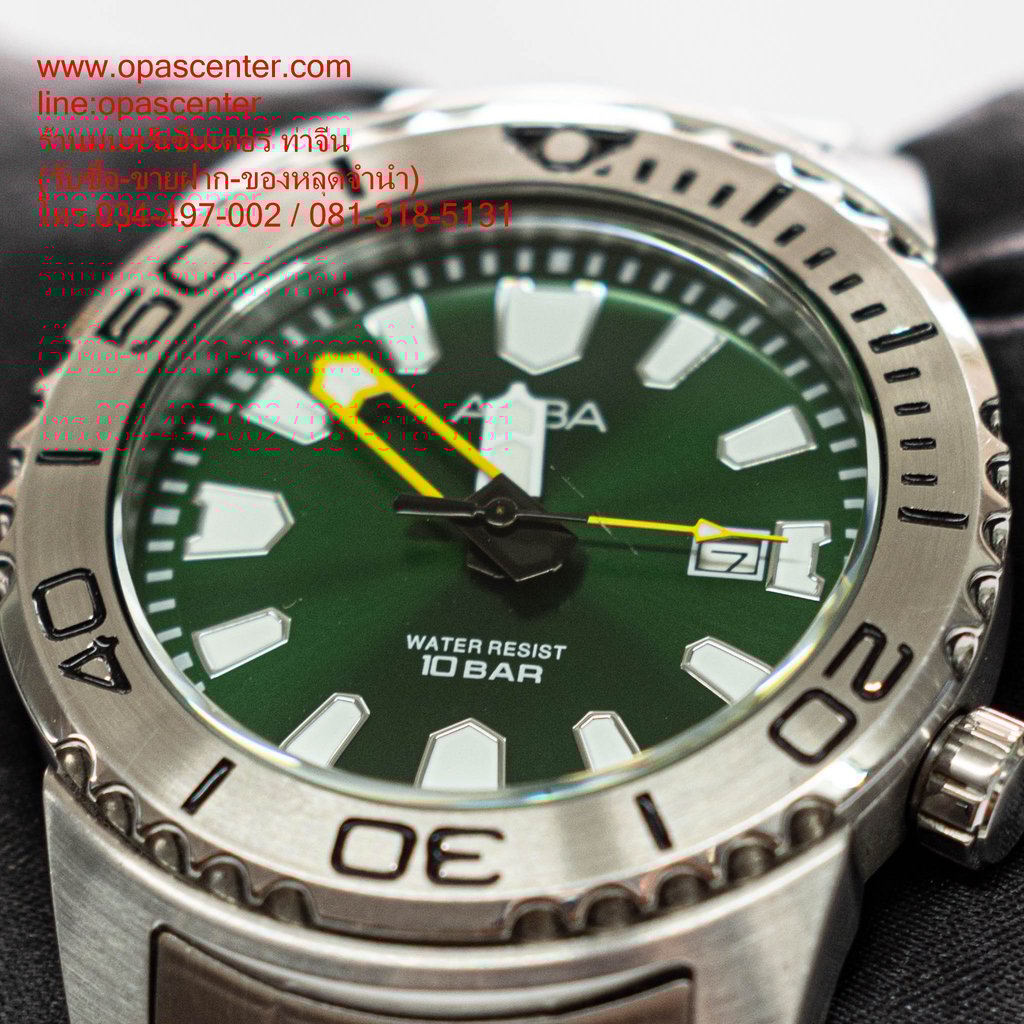นาฬิกาข้อมือผู้ชาย Alba Active AG8M05X Quartz Men Watch มือสอง สภาพใหม่ มีกล่อง