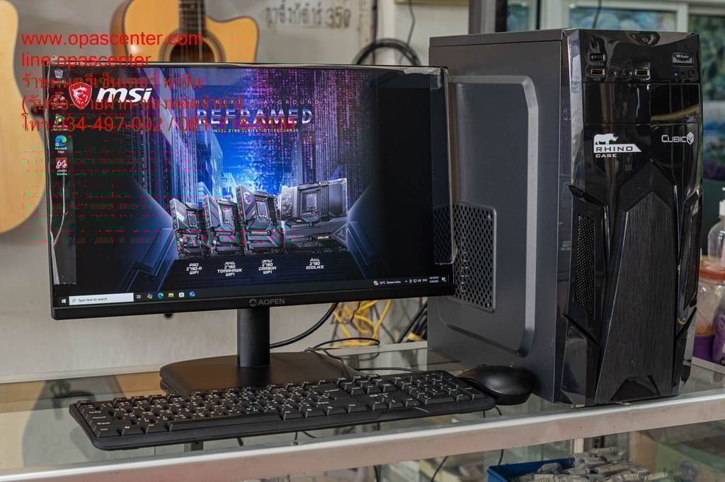 คอมพ์ประกอบ i3-12100 3.3 GHz Ram8GB SSD512GB จอ AOPEN 21.5 นิ้ว อุปกรณ์ครบ เมาท์ คีย์บอร์ด มือสอง สภาพใหม่ พร้อมใช้งาน