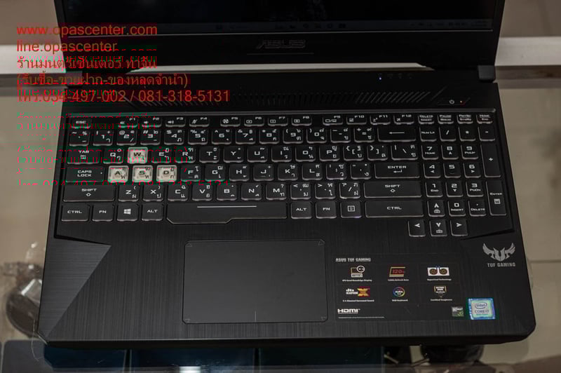 NOTEBOOK (โน้ตบุ๊ค) ASUS TUF GAMING FX505GE-AL440T i7-8750H Ram8GB SSD 512GB การ์ดจอ GTX1050TI ที่ชาร์ท พร้อมใช้งาน