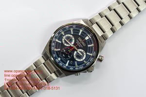 นาฬิกา Seiko SSB407P1 Chronograph Blue Dial Silver Stainless Steel Bracelet Dress Watch มือสอง สภาพใหม่ กล่อง นาฬิกา Seiko SSB407P1 Chronograph Blue Dial Silver Stainless Steel Bracelet Dress Watch มือสอง สภาพใหม่ กล่อง