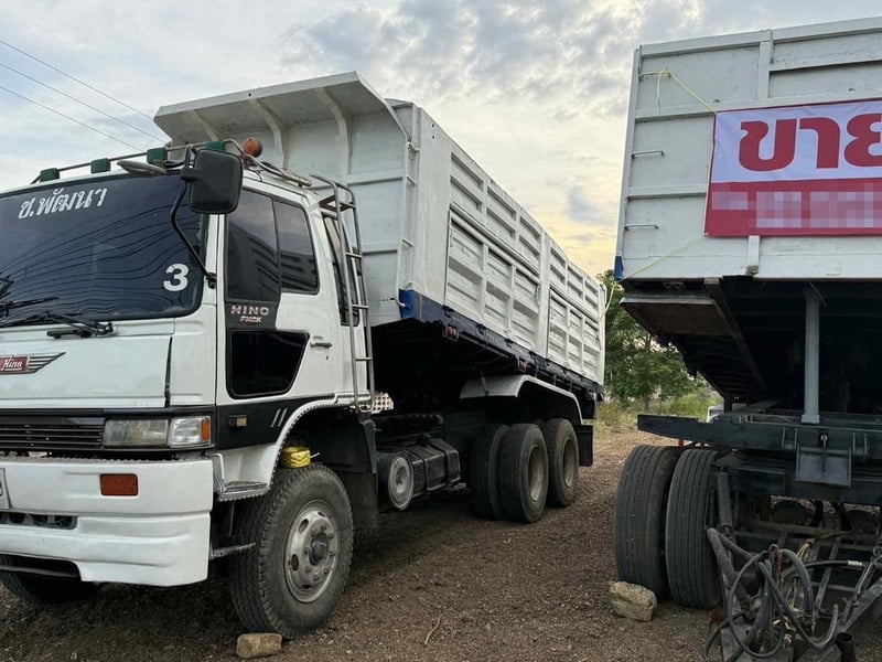 HINO FM 320แรงม้า รถบรรทุก 10ล้อ พ่วงแม่ลูก ปี2539