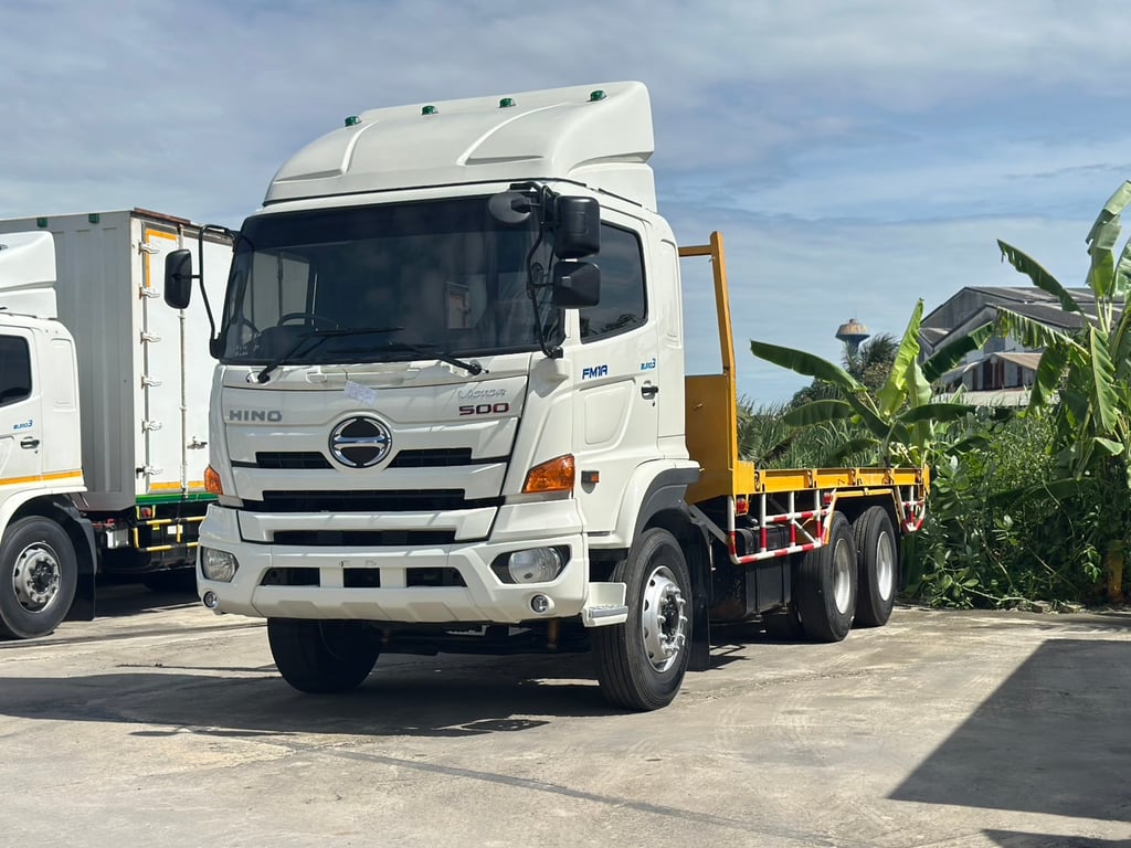 10ล้อ HINO VICTOR 344แรงม้า ปี2559 2 เพลา พื้นเรียบยาว6.4เมตร มีระบบลากพ่วง