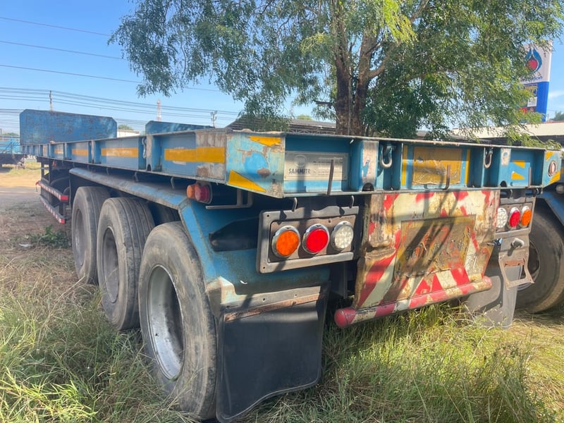 หางพื้นเรียบ 3เพลา สามมิตร ปี59 มี8หาง