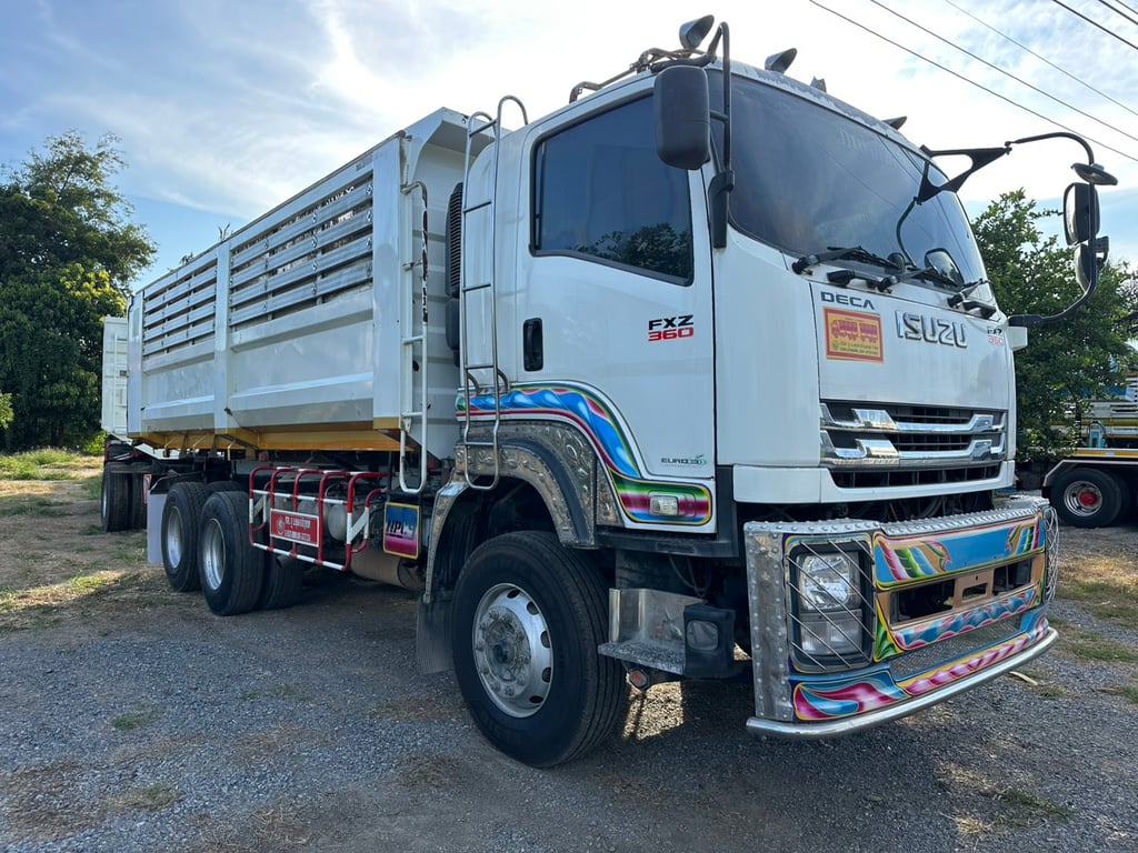 ISUZU FXZ360 ดั้มพ์ ท้องเรือ  พ่วงแม่ลูก ปี61