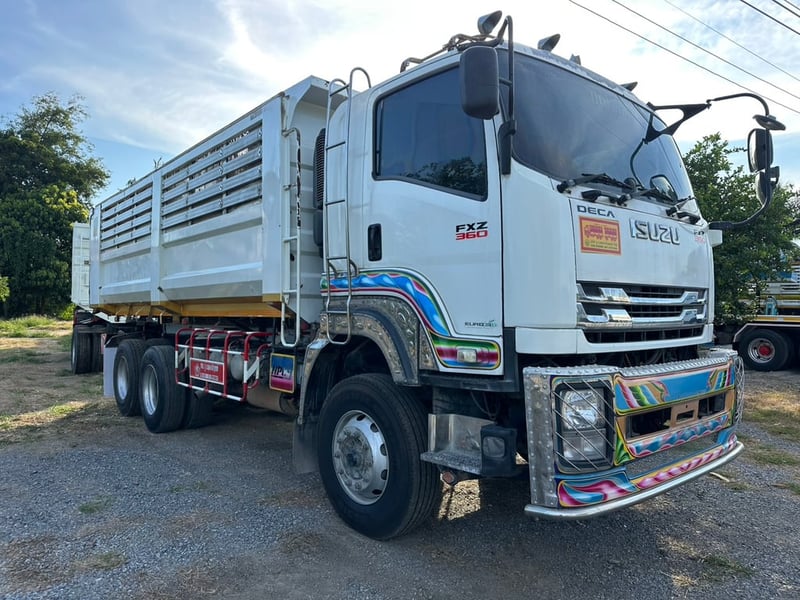 ISUZU FXZ360 ดั้มพ์ ท้องเรือ  พ่วงแม่ลูก ปี61