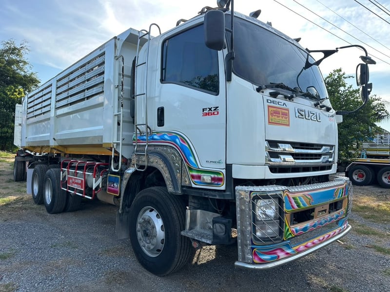 ISUZU FXZ360 ดั้มพ์ ท้องเรือ  พ่วงแม่ลูก ปี61