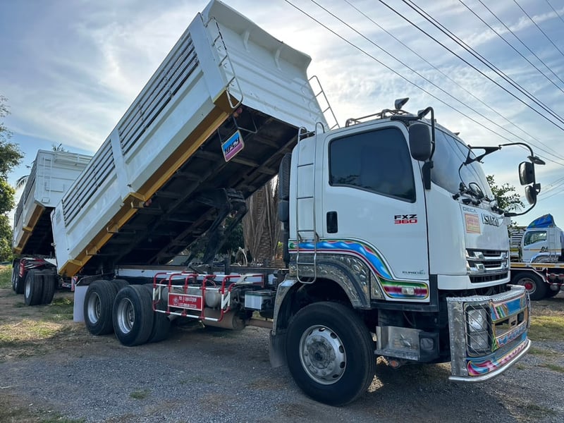 ISUZU FXZ360 ดั้มพ์ ท้องเรือ  พ่วงแม่ลูก ปี61