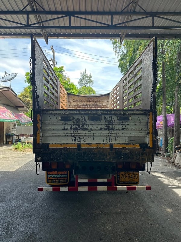 ISUZU FVM 300แรงม้า รถบรรทุก 10ล้อ กระบะคอกสูง ปี2015 เลขไมล์ 609,000 กม.