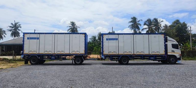 HINO FG 240แรง 6ล้อ พ่วงแม่ลูก แยกได้