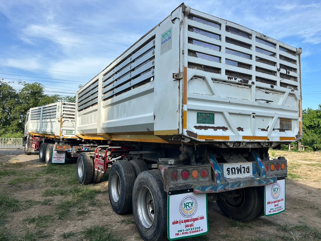 ISUZU FXZ360 ดั้มพ์ ท้องเรือ  พ่วงแม่ลูก ปี61