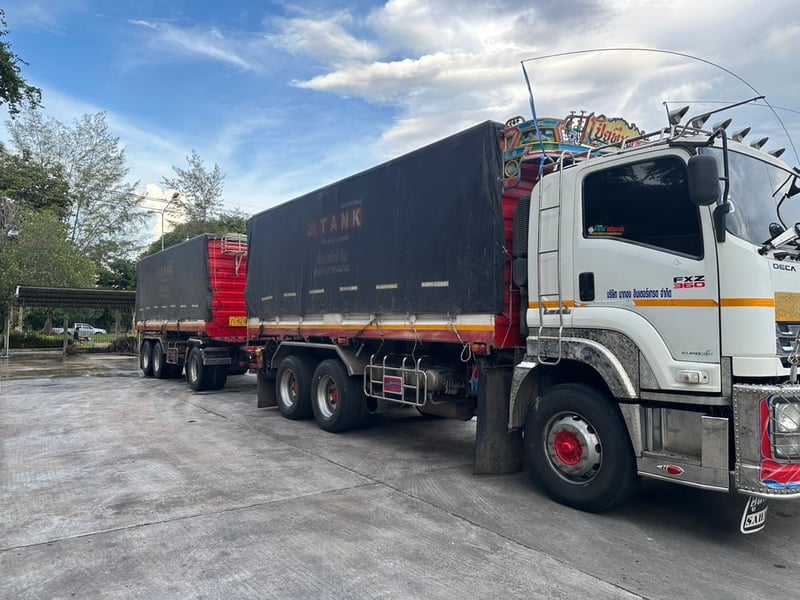 ISUZU FXZ 360แรงม้า รถบรรทุก 10ล้อ พ่วงแม่ลูก ปี2018