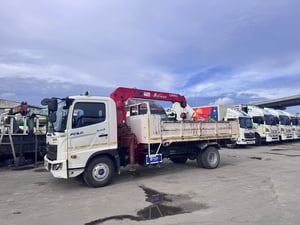 HINO FC 155แรงม้า รถบรรทุก 6ล้อ กระบะเหล็กติดเครน ปี2020
