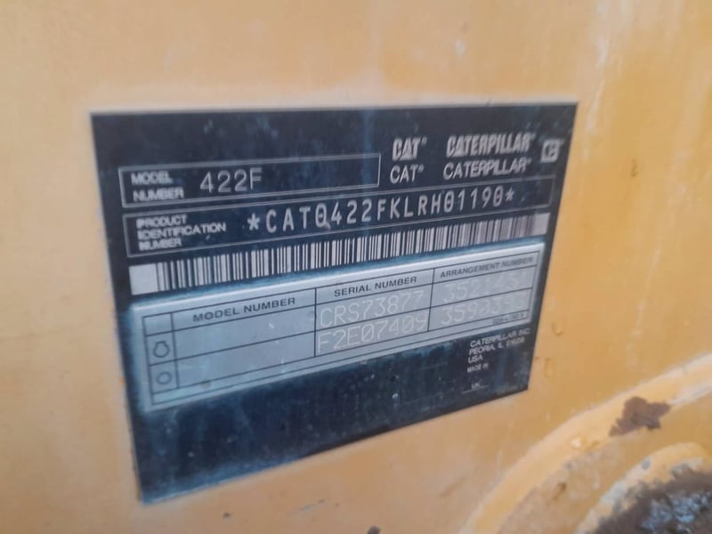หน้าตะกหลังขุด CAT 422F ปี63 หน้าตะกหลังขุด CAT 422F ปี63