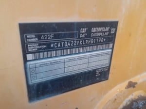 หน้าตะกหลังขุด CAT 422F ปี63 หน้าตะกหลังขุด CAT 422F ปี63