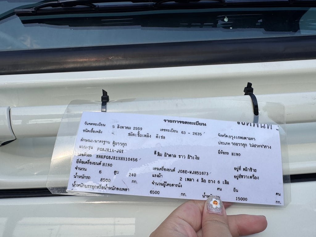 HINO FG 240แรงม้า รถบรรทุก 6ล้อ ตู้แห้ง ปี2016