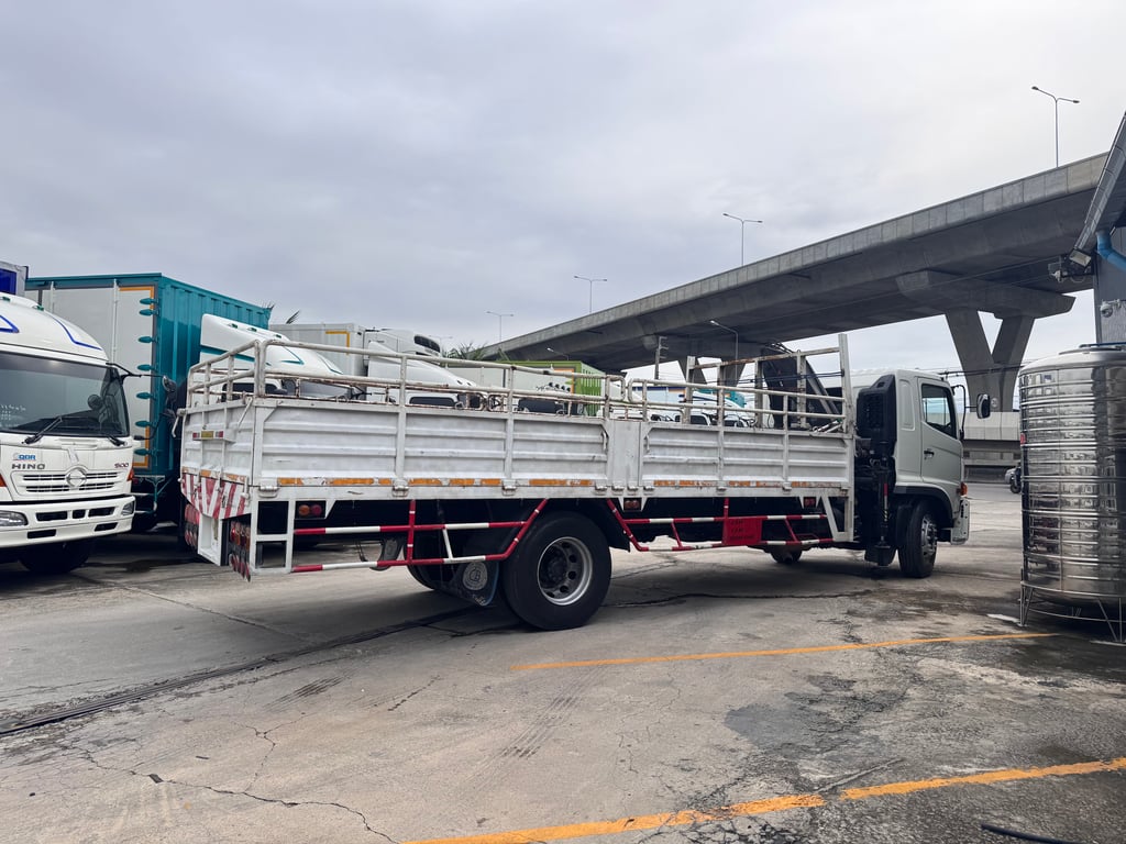HINO FG 240แรงม้า รถบรรทุก 6ล้อ กระบะเหล็กติดเครน ปี2019 HINO FG 240แรงม้า รถบรรทุก 6ล้อ กระบะเหล็กติดเครน ปี2019
