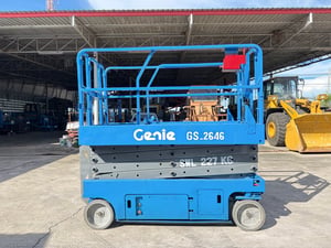 รถกระเช้ากรรไกรไฟฟ้า GENIE GS-2646 ความสูง 7.9 เมตร เก่านอกนำเข้า ติดต่อ Line jiraroj2909 รถกระเช้ากรรไกรไฟฟ้า GENIE GS-2646 ความสูง 7.9 เมตร เก่านอกนำเข้า ติดต่อ Line jiraroj2909