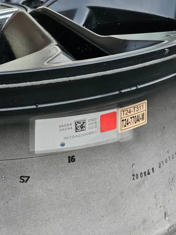 ล้อแม็กป้ายแดง Honda Civic FE RS  ขอบ 17 สีดำ กว้าง 7 นิ้ว 5รู114 ET45