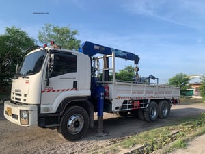 ISUZU FVM รถบรรทุก 10 ล้อ ติดเครน 5 ตัน 4 ปลอก ปี2009 Tel.086-136-2623