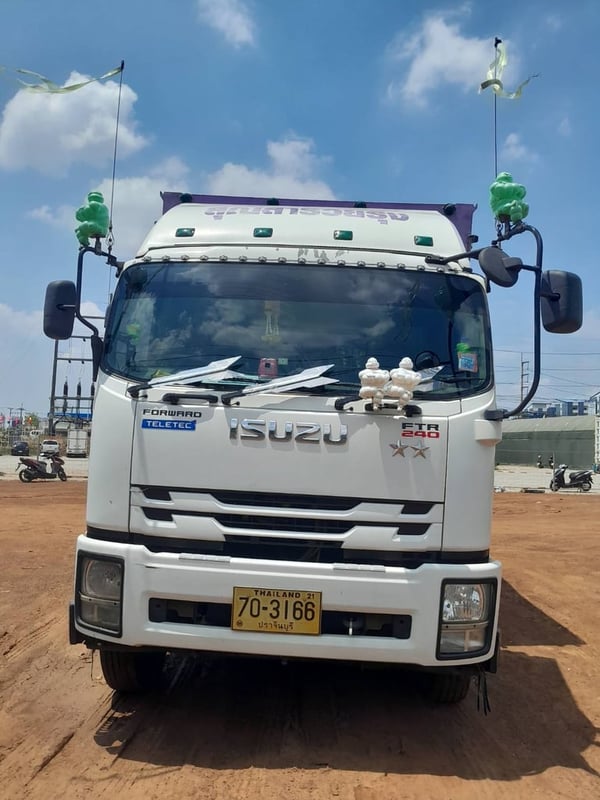 ISUZU FTR 240แรงม้า รถบรรทุก 6ล้อ ตู้แห้ง ปี2021 เลขไมล์ 355,000 กม. รถใหม่สดมาก พร้อมวิ่งงาน