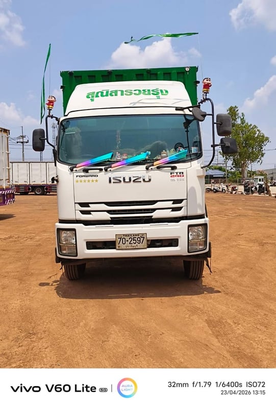 ISUZU FTR 240แรงม้า รถบรรทุก 6ล้อ ตู้แห้ง ปี2019 เลขไมล์ 470,000 กม. ไม่เคยอุบัติเหตุหนัก