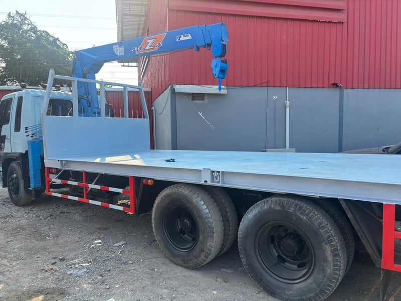 HINO FL 212แรงม้า รถบรรทุก 10ล้อ กระบะเหล็กติดเครน ปี1997