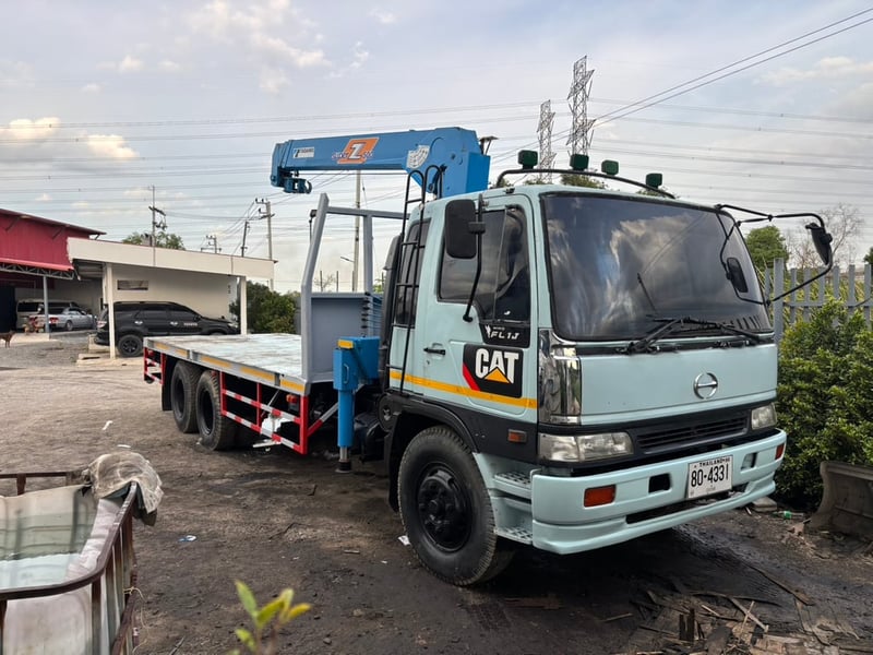 HINO FL 212แรงม้า รถบรรทุก 10ล้อ กระบะเหล็กติดเครน ปี1997