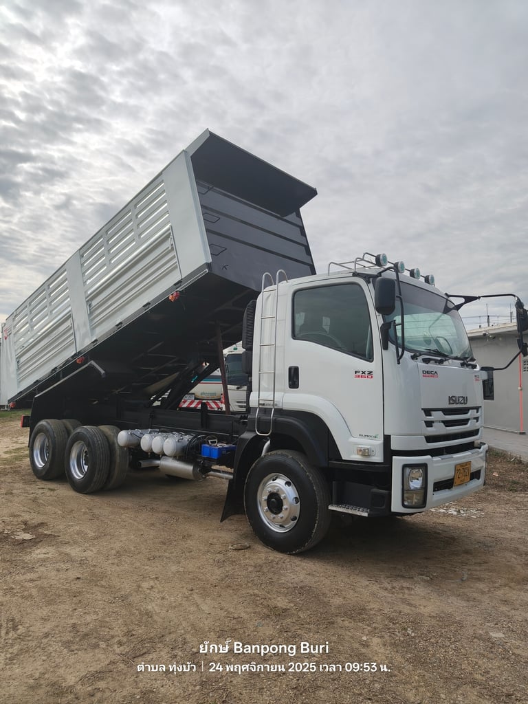 ISUZU FXZ 360แรงม้า รถบรรทุก 10ล้อ ดั้มพ์ ปี2010 เลขไมล์น้อยกว่า 500,000 กม.